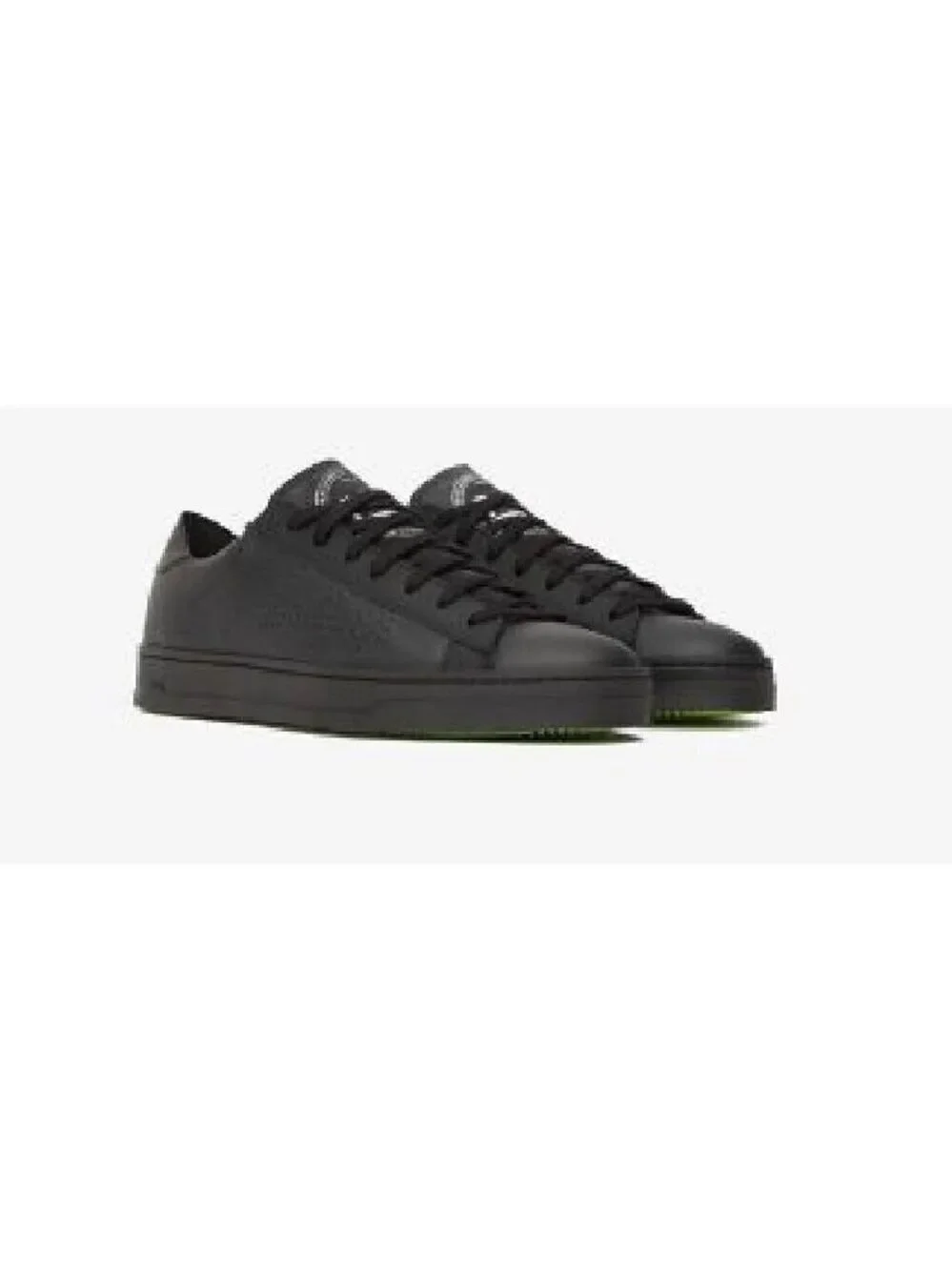 P448 "jack" all black sneakers mens Missized* 41 & 42 leather - Picture 2 of 10